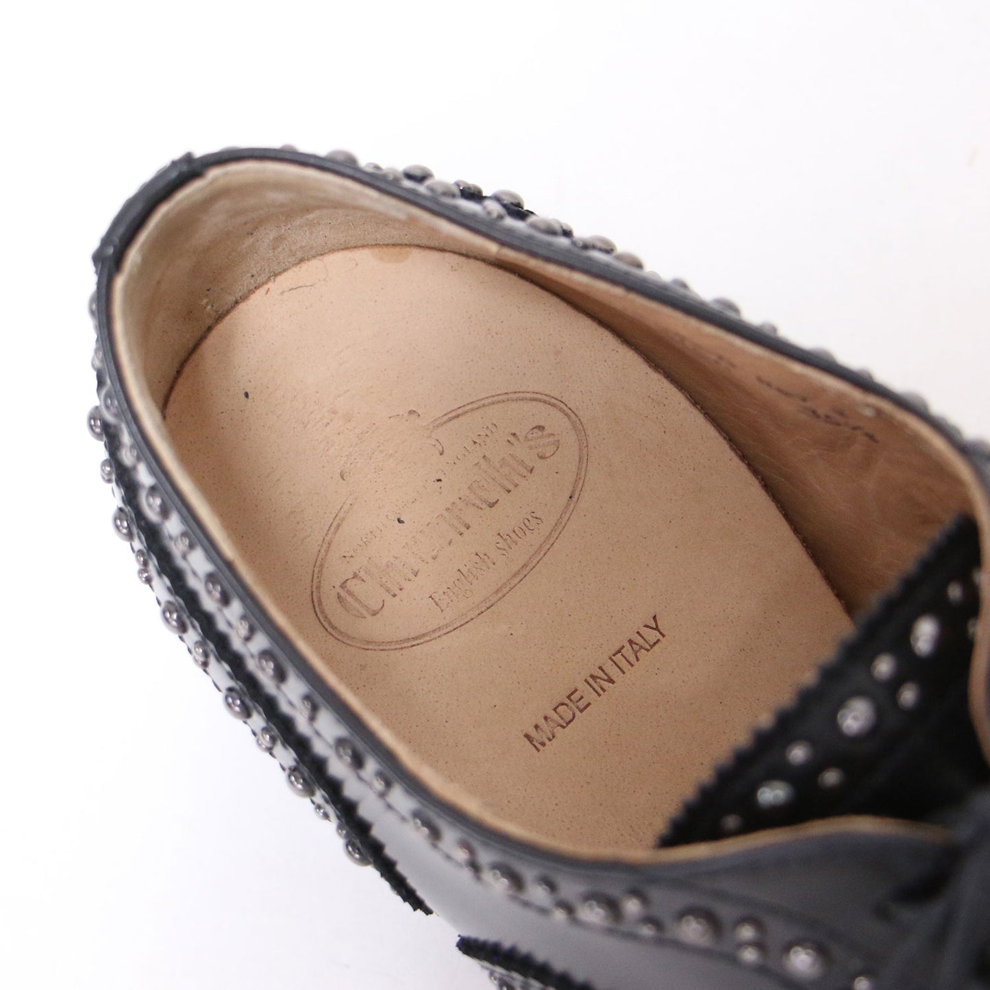 バーウッド メット ウィングチップ レースアップ シューズ / BURWOOD MET ドレスシューズ スタッズ付き カーフレザー