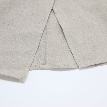 リネン ロング キャミワンピース / Vネック フレア ラップ