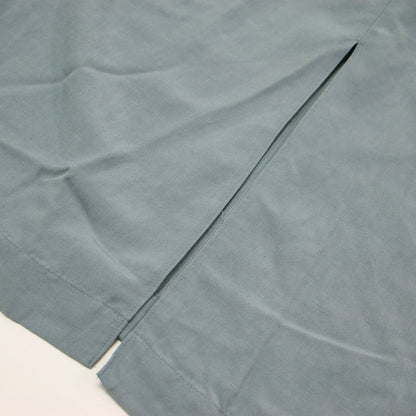 22年春夏 レーヨン リネン タンブラー バックタック ワンピース / ロング丈 フレンチスリーブ Vネック Iライン