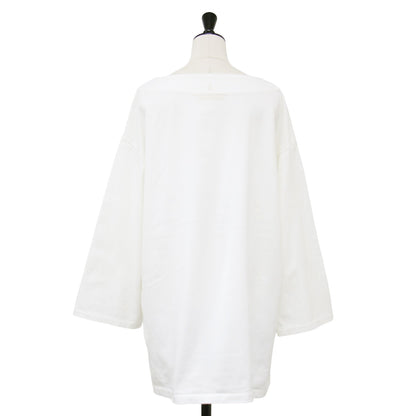 &RC 24秋冬 ウルティマ コットン プルオーバー / Tシャツ ロング丈 長袖 ボートネック オーバーサイズ