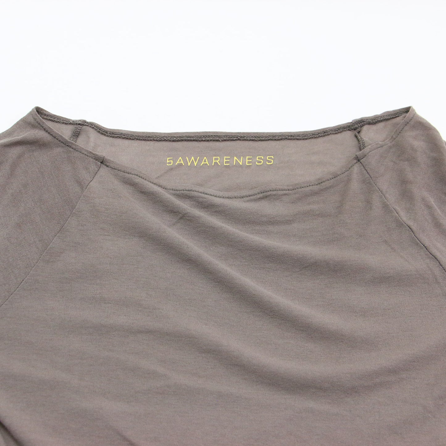 5AWARENESS 25春夏 ボートネック ロングスリーブ Tシャツ / カットソー 長袖 シアー コットン