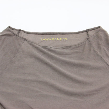 5AWARENESS 25春夏 ボートネック ロングスリーブ Tシャツ / カットソー 長袖 シアー コットン