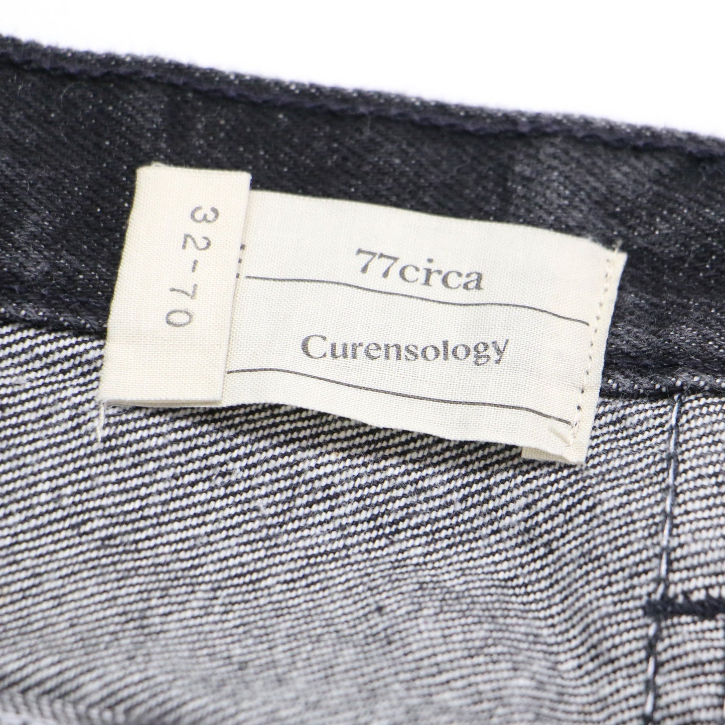 × Curensology 別注 24秋冬 リメイク デニム ハーフ パンツ / ひざ下丈 ハイウエスト タック コットン