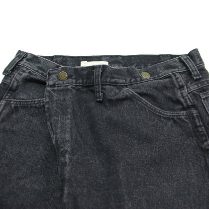 × Curensology 別注 24秋冬 リメイク デニム ハーフ パンツ / ひざ下丈 ハイウエスト タック コットン