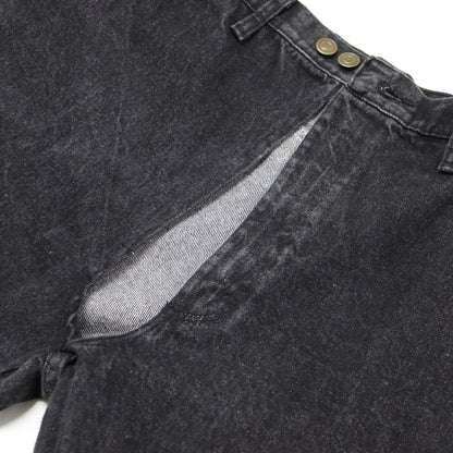 × Curensology 別注 24秋冬 リメイク デニム ハーフ パンツ / ひざ下丈 ハイウエスト タック コットン