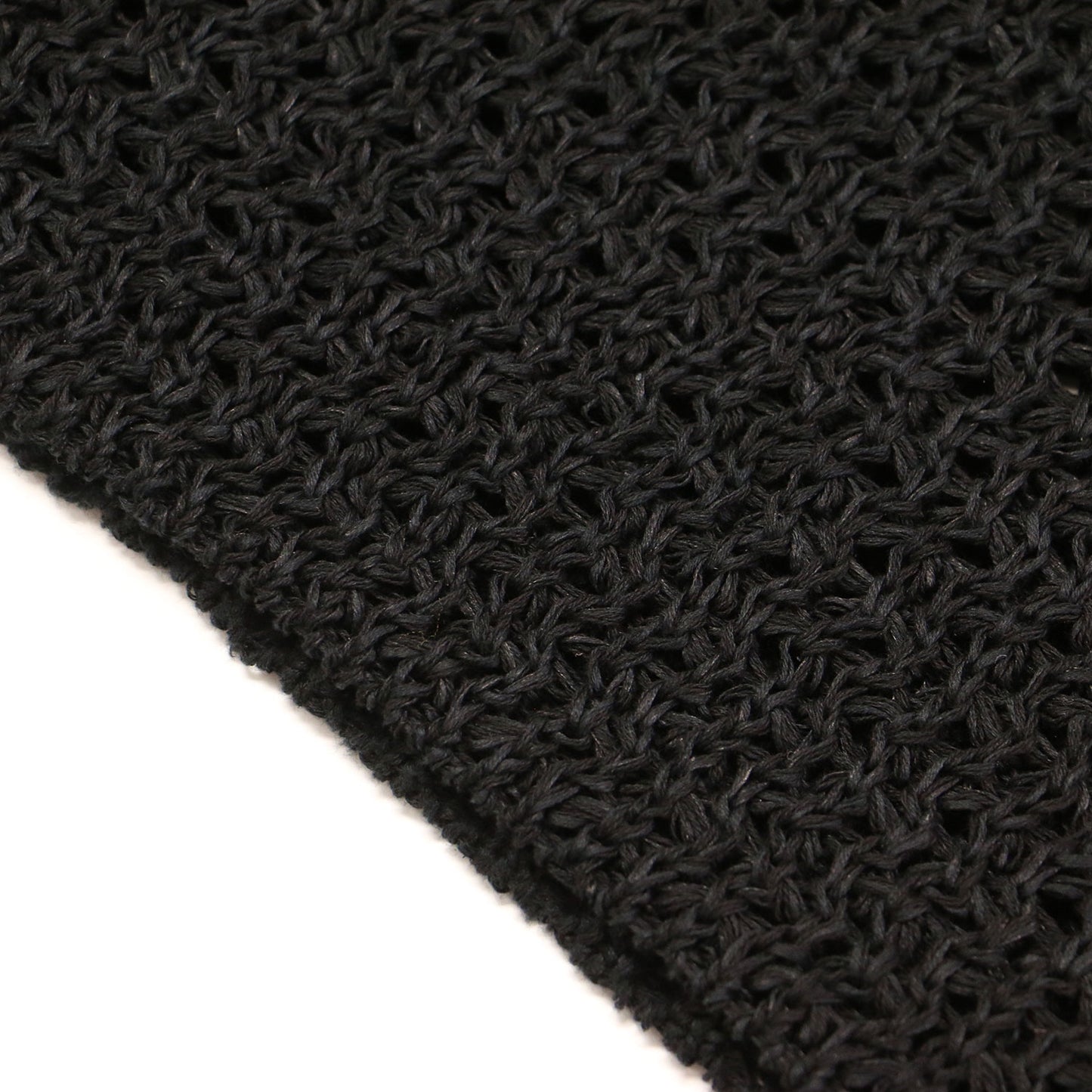 24春夏 メッシュ ニット スカート / mesh knit skirt ミディ丈 フレア ウエストゴム 透かし編み コットン