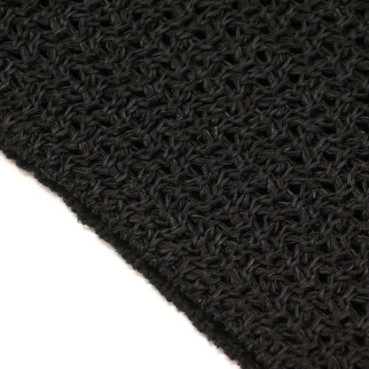 24春夏 メッシュ ニット スカート / mesh knit skirt ミディ丈 フレア ウエストゴム 透かし編み コットン