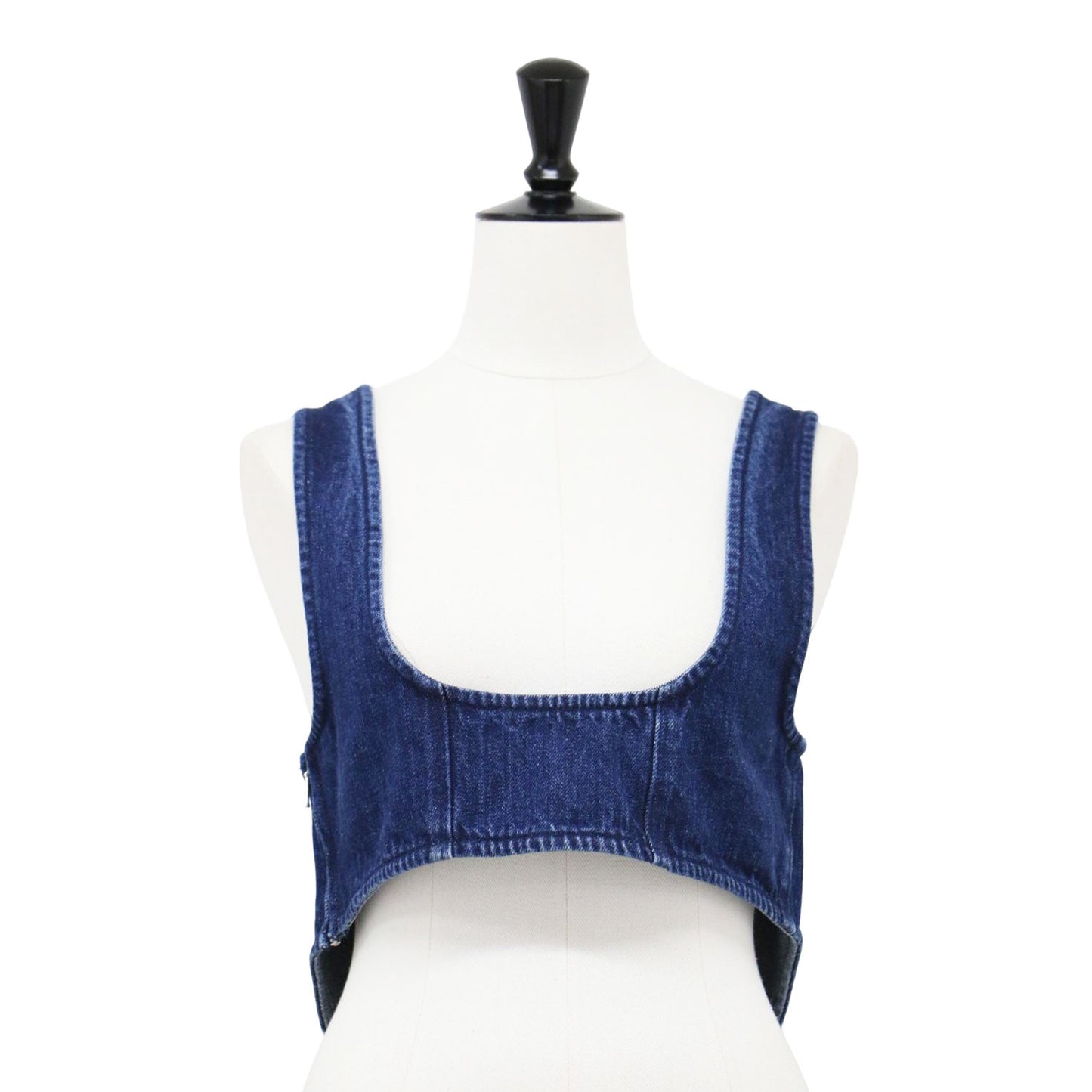 × nagisa ×7NaNatural 24秋冬 クロップド デニム トップ / CROPPED DENIM TOP ビスチェ ショート丈 コットン