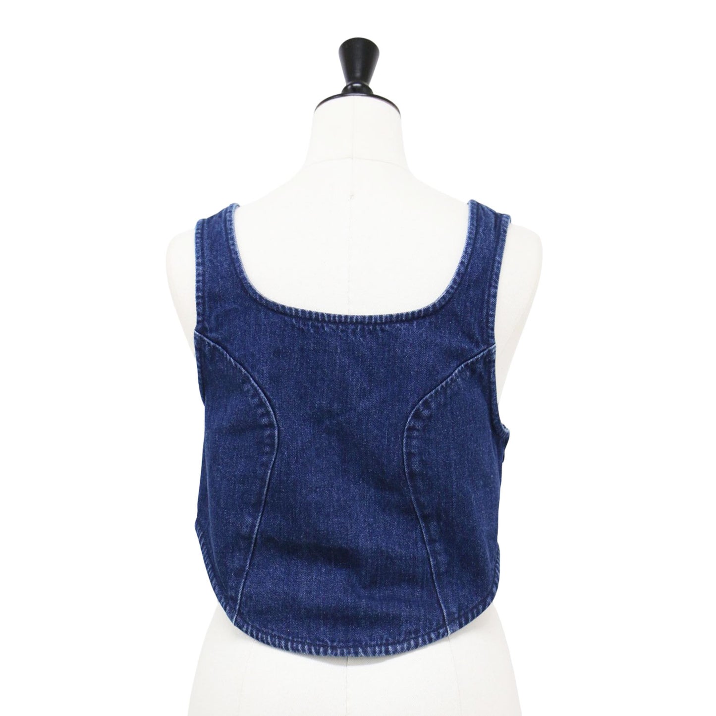 × nagisa ×7NaNatural 24秋冬 クロップド デニム トップ / CROPPED DENIM TOP ビスチェ ショート丈 コットン