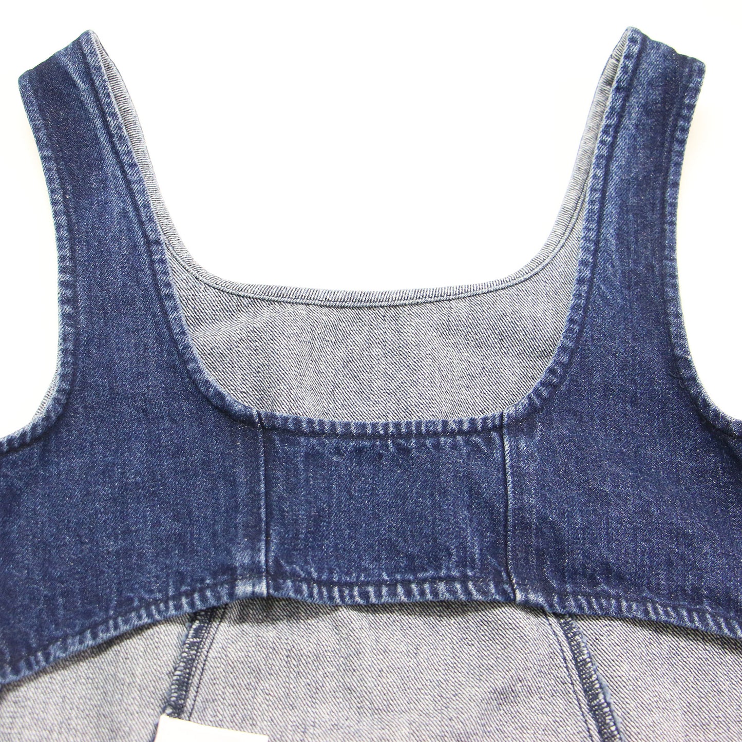 × nagisa ×7NaNatural 24秋冬 クロップド デニム トップ / CROPPED DENIM TOP ビスチェ ショート丈 コットン
