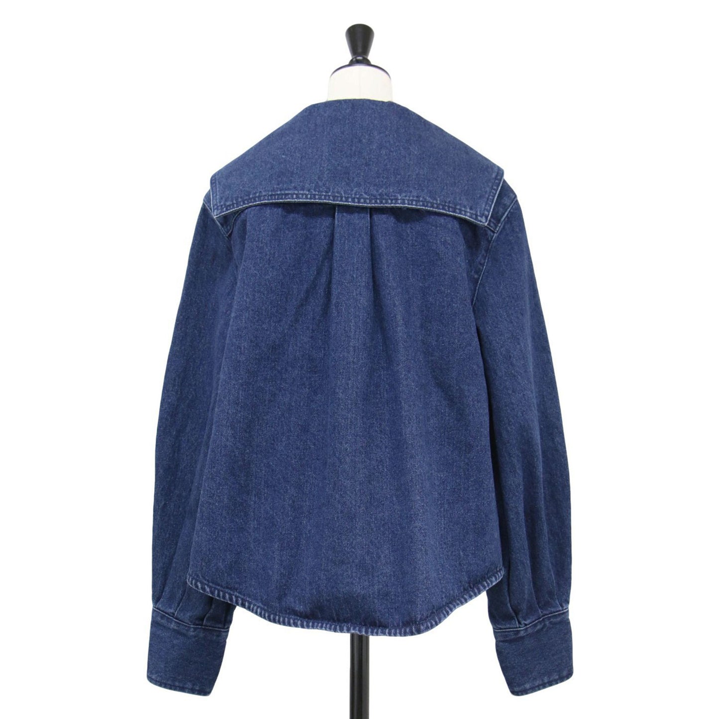 × nagisa ×7NaNatural 24秋冬 デニム ジャケット / DENIM JACKET ショート丈 セーラーカラー 長袖 リボンタイ コットン