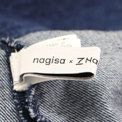 × nagisa ×7NaNatural 24秋冬 デニム ジャケット / DENIM JACKET ショート丈 セーラーカラー 長袖 リボンタイ コットン