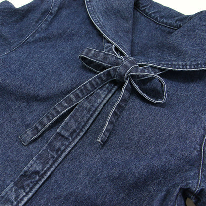 × nagisa ×7NaNatural 24秋冬 デニム ジャケット / DENIM JACKET ショート丈 セーラーカラー 長袖 リボンタイ コットン