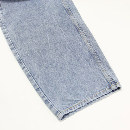 カーブ デニムパンツ / ワイド ハイウエスト コットン