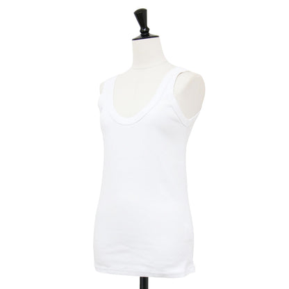 24春夏 コットン リブ タンクトップ / Mme.RIB Tシャツ ノースリーブ Uネック