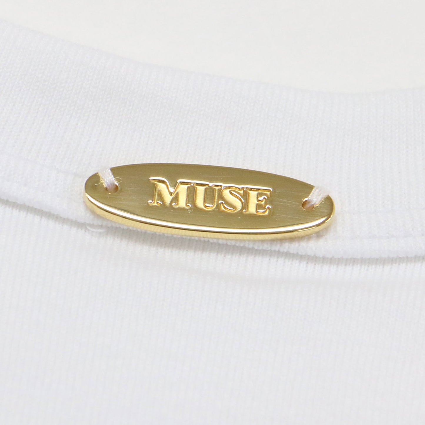 24春夏 コットン リブ タンクトップ / Mme.RIB Tシャツ ノースリーブ Uネック