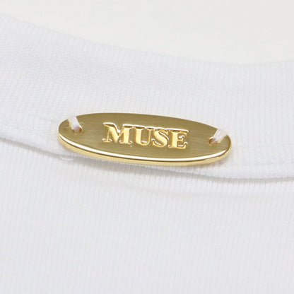 24春夏 コットン リブ タンクトップ / Mme.RIB Tシャツ ノースリーブ Uネック