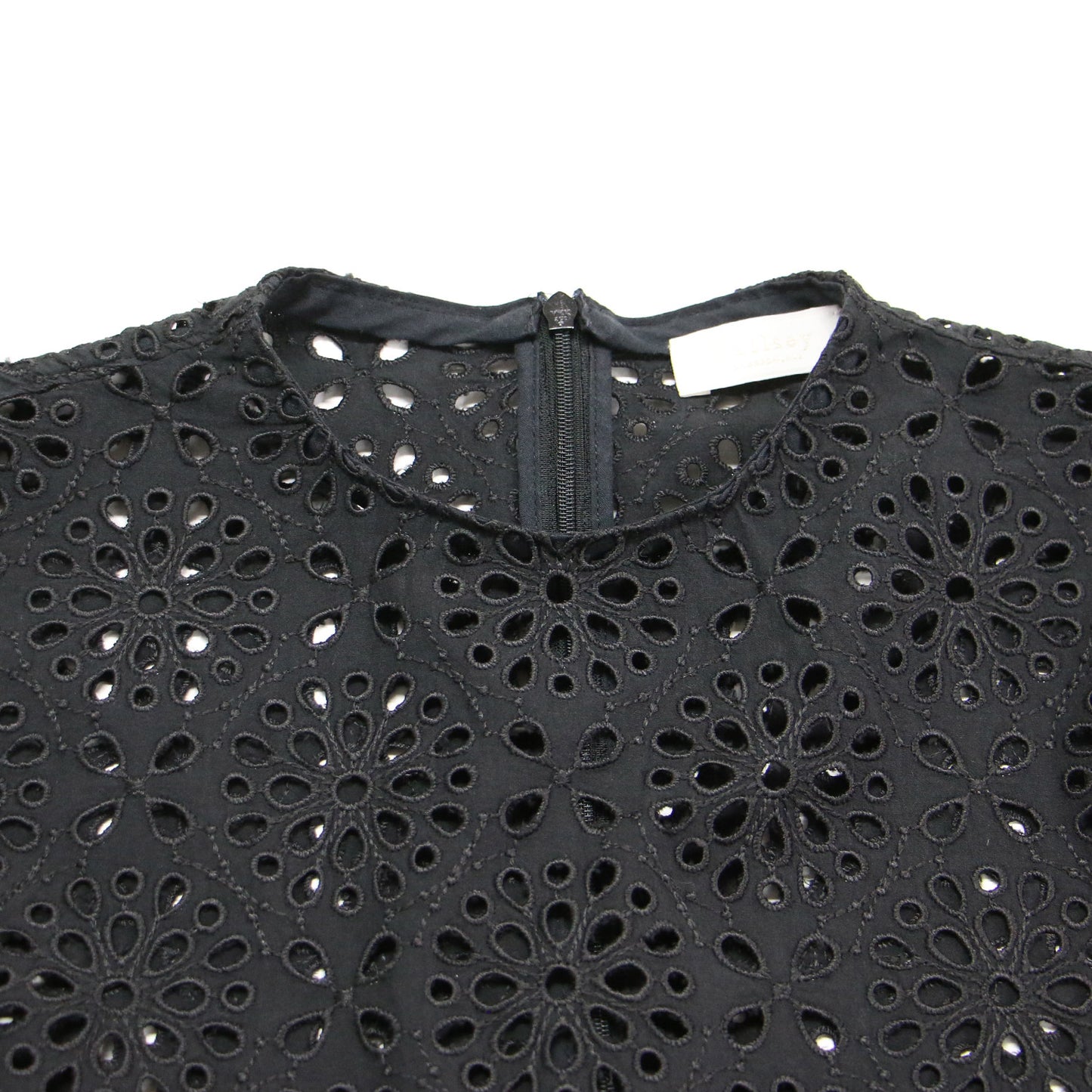 23春夏 サークルフラワー エンブロイダリー ティアード ブラウス / シャツ 半袖 クルーネック 刺繍 レース コットン