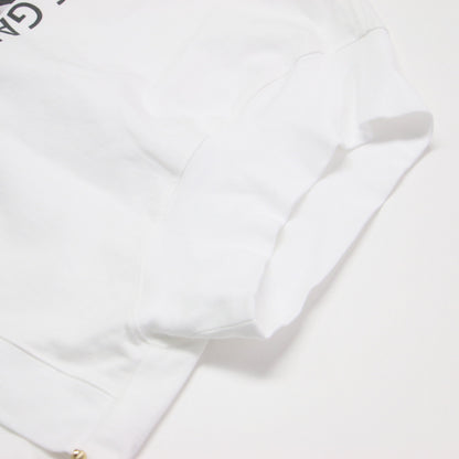 25春夏 フォトプリント フレンチスリーブ Tシャツ / カットソー クロップド丈 クルーネック 半袖 ワイド コットン