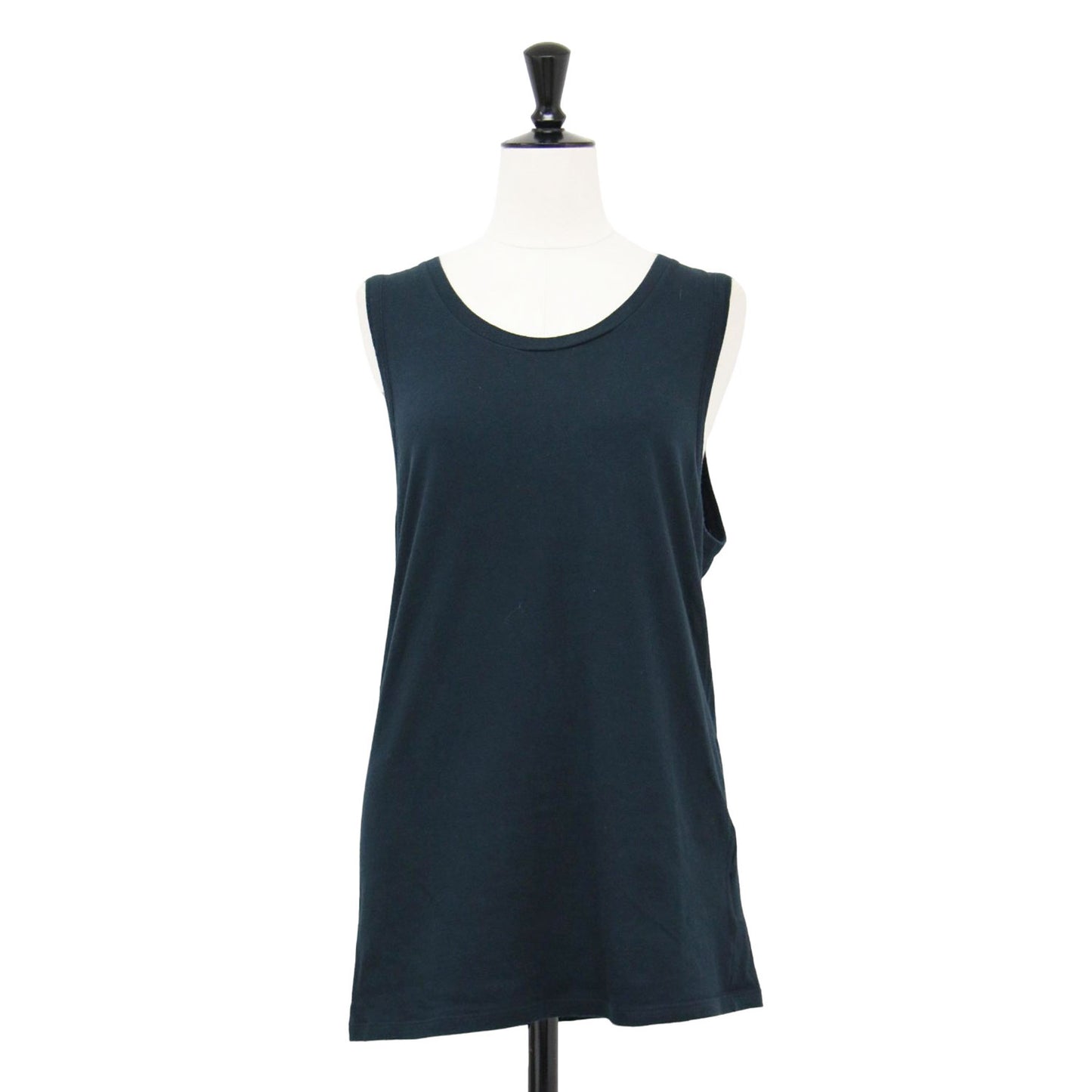 バックロゴ タンクトップ / Tシャツ ノースリーブ Uネック コットン