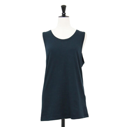 バックロゴ タンクトップ / Tシャツ ノースリーブ Uネック コットン