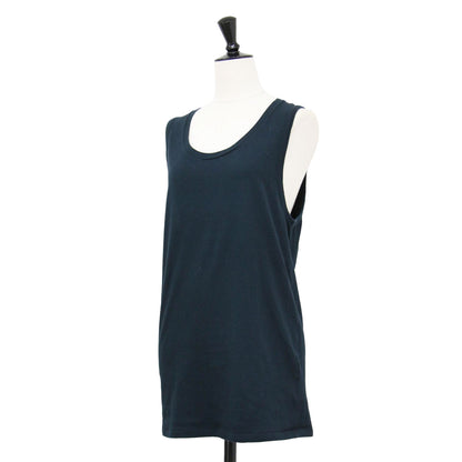 バックロゴ タンクトップ / Tシャツ ノースリーブ Uネック コットン