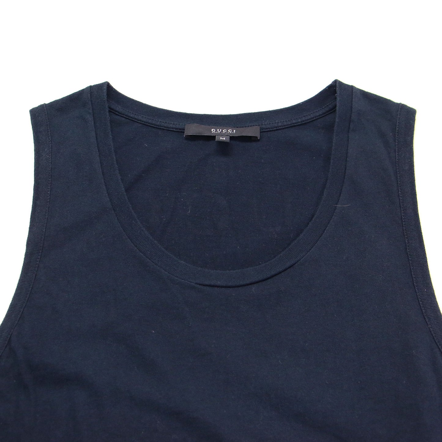 バックロゴ タンクトップ / Tシャツ ノースリーブ Uネック コットン