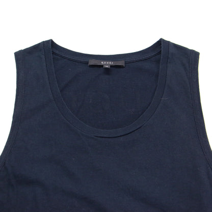 バックロゴ タンクトップ / Tシャツ ノースリーブ Uネック コットン