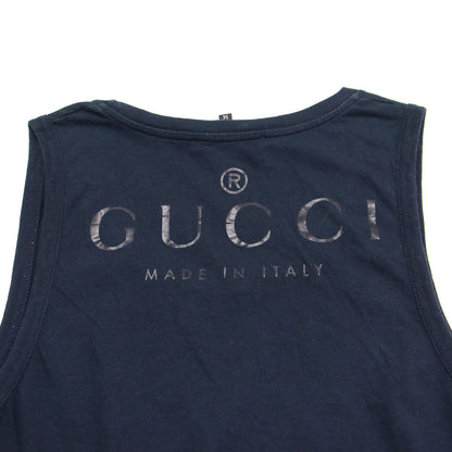 バックロゴ タンクトップ / Tシャツ ノースリーブ Uネック コットン