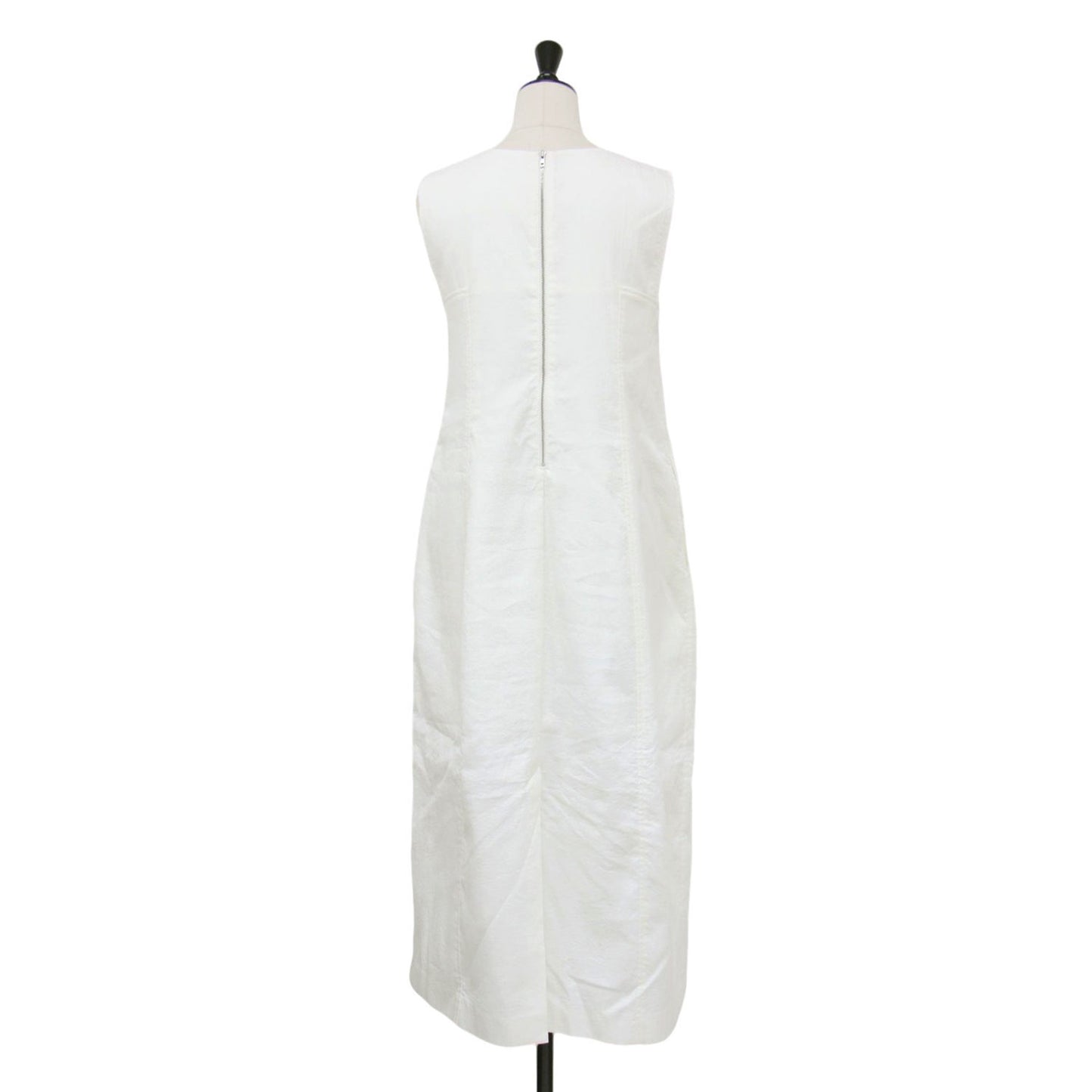 24春夏 コットン ナイロン ピケ スクエアネック ワンピース / ロング丈 ノースリーブ Aライン