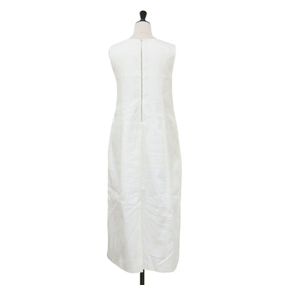 24春夏 コットン ナイロン ピケ スクエアネック ワンピース / ロング丈 ノースリーブ Aライン