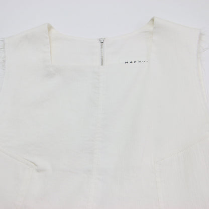 24春夏 コットン ナイロン ピケ スクエアネック ワンピース / ロング丈 ノースリーブ Aライン