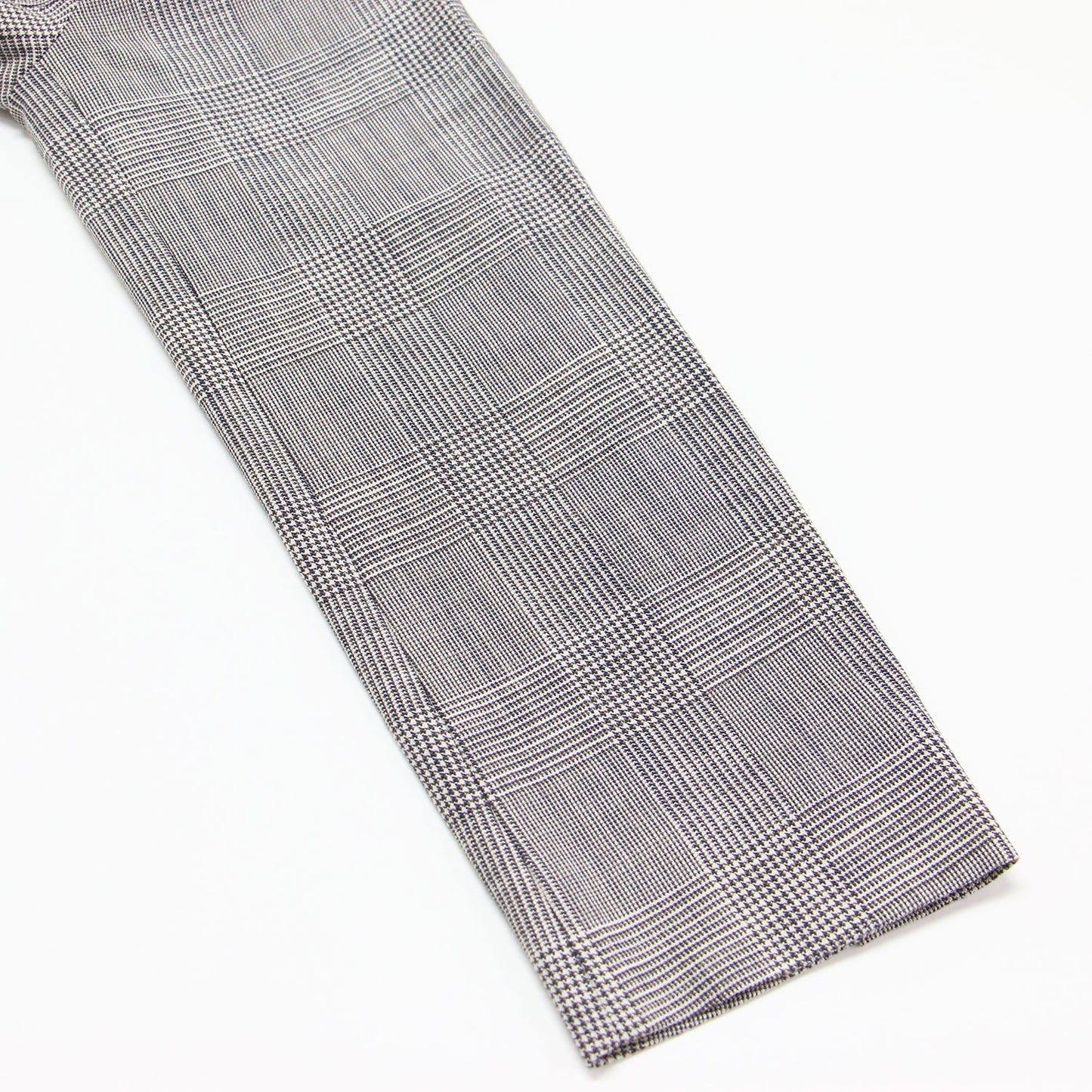 24春夏 シャイニー グレンチェック サイドスリット ジャケット / ノーカラー Vネック 長袖 ウエストベルト