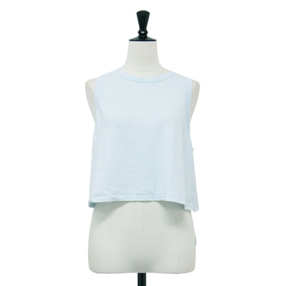 クロップド タンクトップ / CROPPED Tシャツ ショート丈 ノースリーブ クルーネック コットン