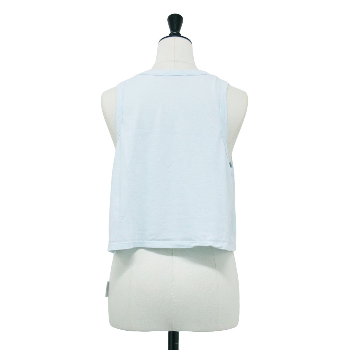 クロップド タンクトップ / CROPPED Tシャツ ショート丈 ノースリーブ クルーネック コットン