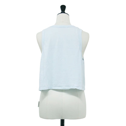 クロップド タンクトップ / CROPPED Tシャツ ショート丈 ノースリーブ クルーネック コットン