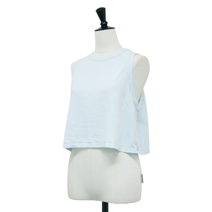 クロップド タンクトップ / CROPPED Tシャツ ショート丈 ノースリーブ クルーネック コットン