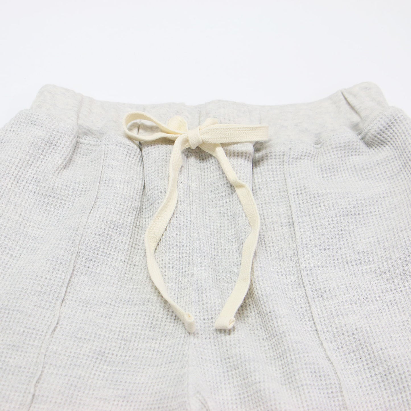 24秋冬 ワッフル セミフレア パンツ / イージーパンツ ウエストゴム ワッフル素材 コットン