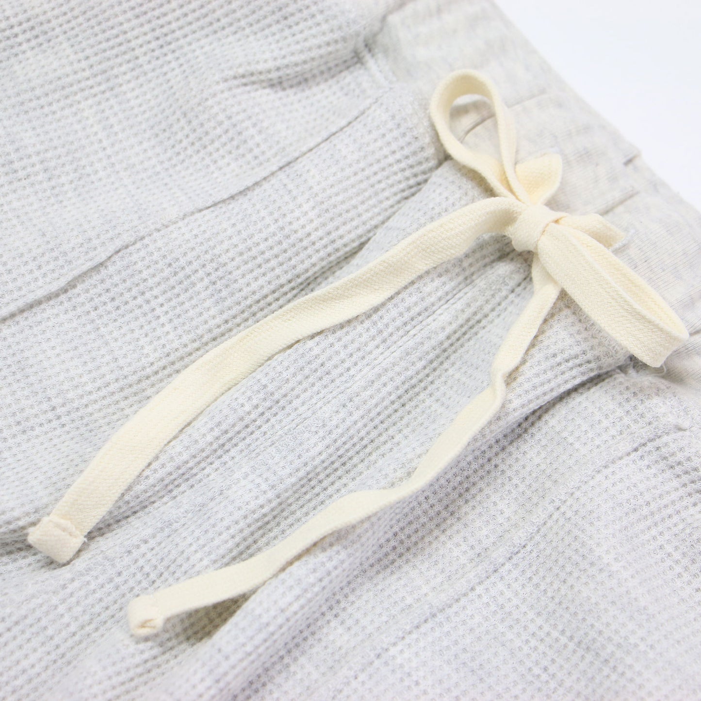 24秋冬 ワッフル セミフレア パンツ / イージーパンツ ウエストゴム ワッフル素材 コットン