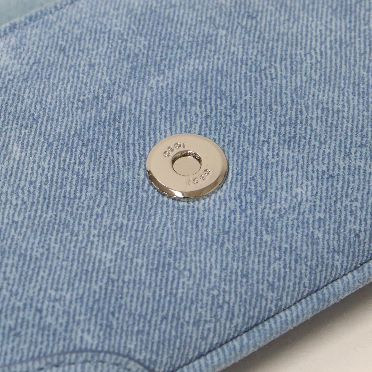 デニム柄 プリント スエード ショルダーバッグ / SHOULDER BROCLE SMALL ハンドバッグ 肩掛け バックル レザー