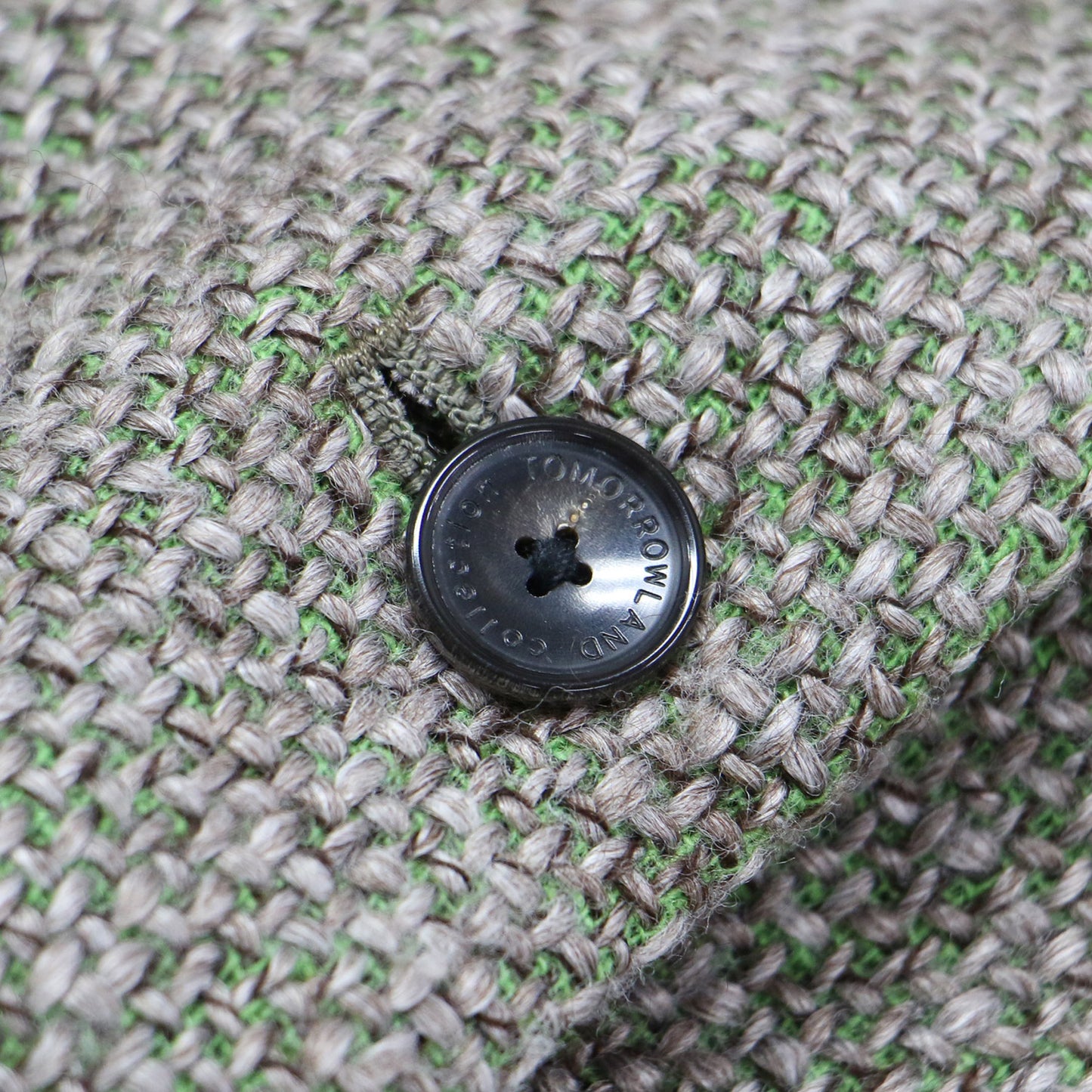 22秋冬 ロービングツイード ノースリーブ ブルゾン / ベスト ショート丈 ノーカラー クルーネック ウール モヘヤ