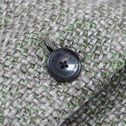 22秋冬 ロービングツイード ノースリーブ ブルゾン / ベスト ショート丈 ノーカラー クルーネック ウール モヘヤ