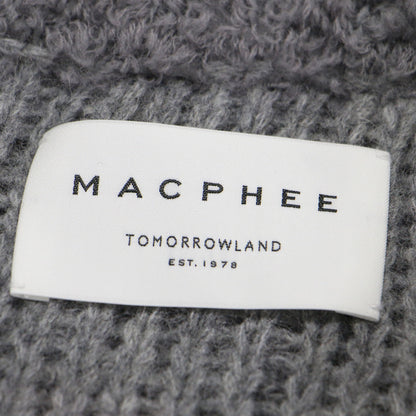 24秋冬 ムートン ジップアップ ベスト / ニット ショート丈 スタンドカラー ウール