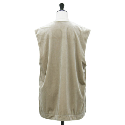 23秋冬 マット ベロア Vネック ベスト / プルオーバー スリット