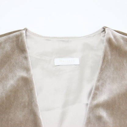 23秋冬 マット ベロア Vネック ベスト / プルオーバー スリット