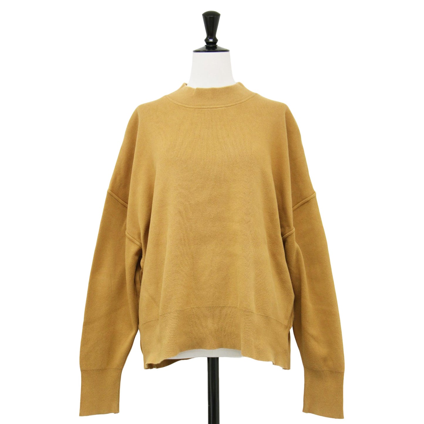 コットン スムース ビルドネック プルオーバー / ニット スウェット 長袖