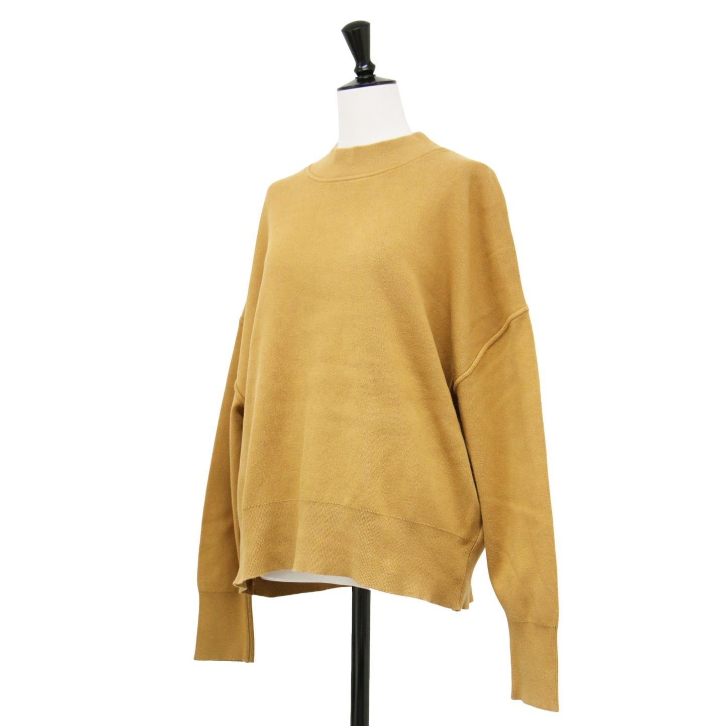 コットン スムース ビルドネック プルオーバー / ニット スウェット 長袖