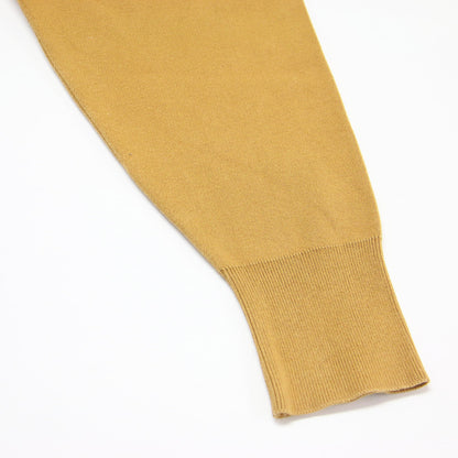 コットン スムース ビルドネック プルオーバー / ニット スウェット 長袖