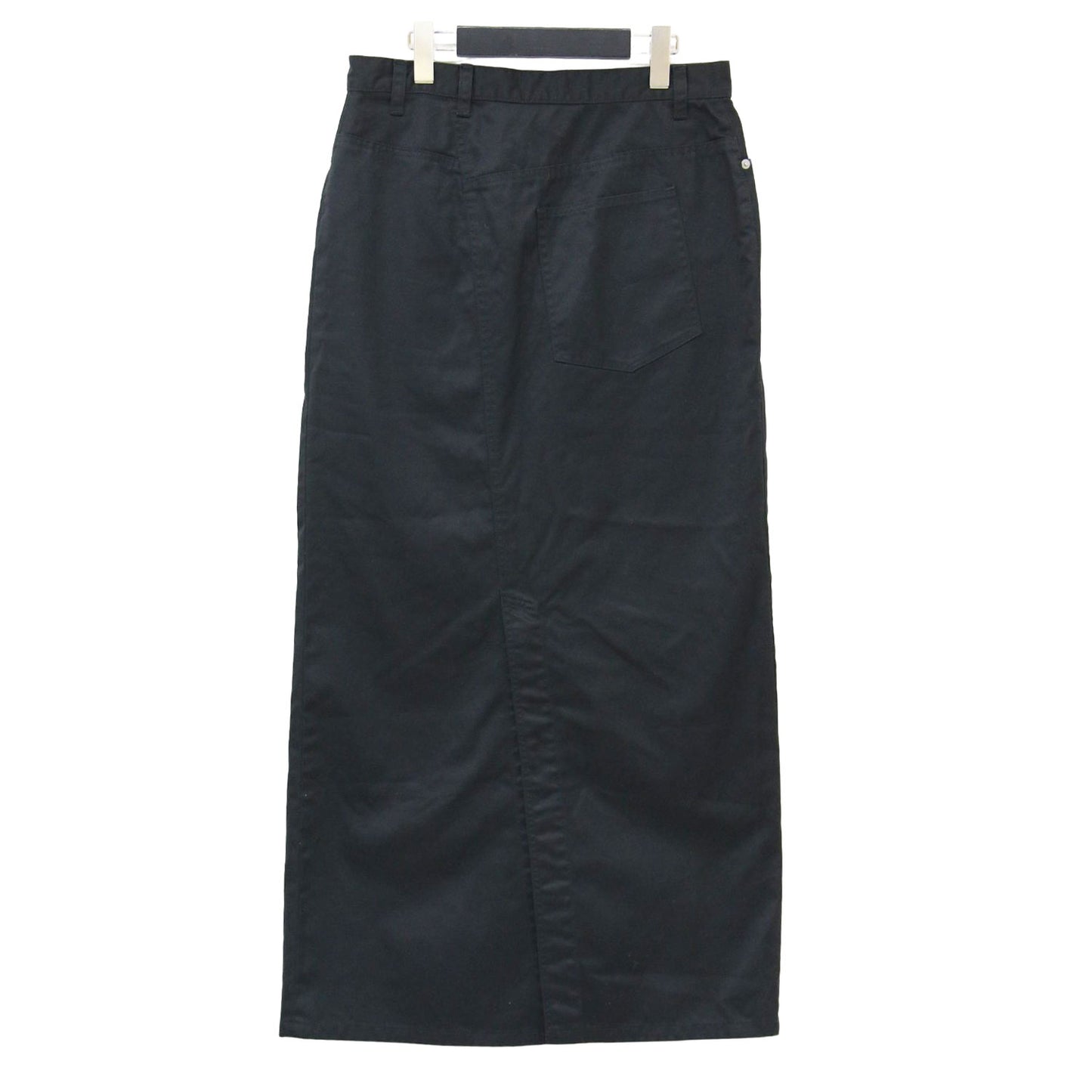 24春夏 ハイカウント コットン マキシ スカート / Iライン スリット