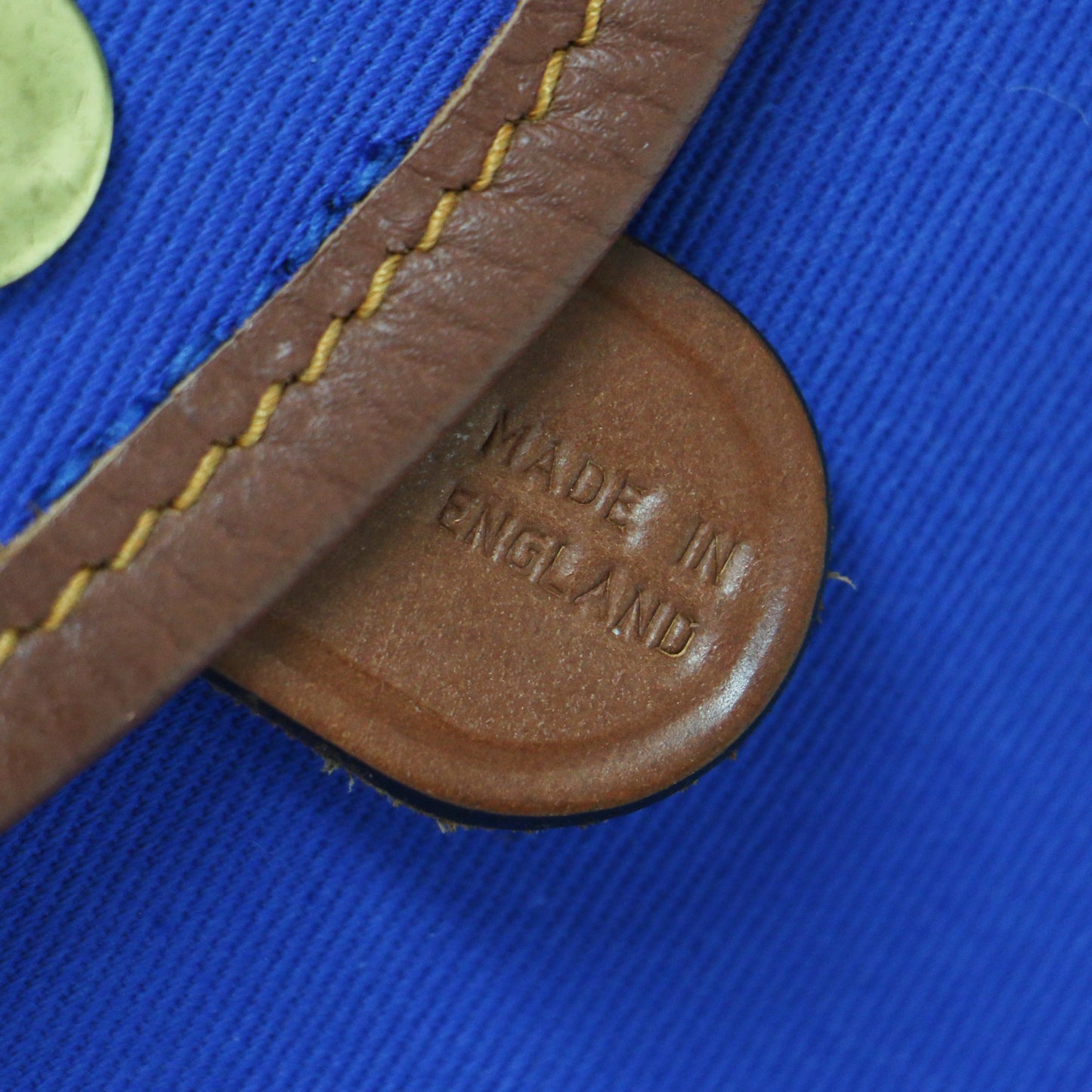 エイボン ビッグ ショルダーバッグ / AVON フラップ型 斜め掛け 肩掛け レザーパイピング コットン